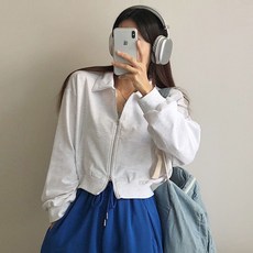 마이쏭 여성 카라티 집업 발렌투웨이크롭카라집업