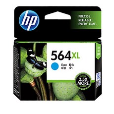 HP 564XL 大印量藍色染料墨水匣，原廠藍色墨水，色彩鮮明，適用多款HP印表機, 1個
