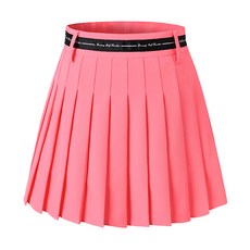 YAPOGI 여성골프치마 여름용 플리츠 주름 테니스 스커트 라인 레터링 형광배드민턴 치마바지 여성골프웨어의류 4컬러