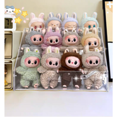 모던 심플 아크릴 라부부 인형 키링 정리함 보관함수납함, 1개