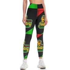 I Am Black History Month 여성용 요가 팬츠 포켓 포함 하이 웨이스트 복부 컨트롤 운동