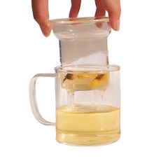 인블룸 티망 내열유리컵 머그컵 찻잔 450ml, 투명, 1개