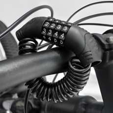 경량 자전거 자물쇠 케이블 번호키 와이어 락, 블랙, 1개