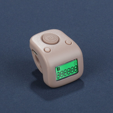電子記數器 戒指型手按點數器, 1個, 灰色防水款