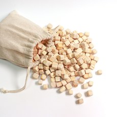 히노끼야 편백큐브 6~7mm 방향제 탈취제 피톤치드 국내산 + 고급 린넨 파우치, 500g, 1개