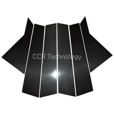 適用 19-24 Forte K3 6件 亮面 真卡夢 真碳纖維 黏貼式 附帶背膠 中柱 B柱 汽車中柱貼片 完美吻合度, 1個