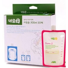 모유저장팩 모유팩 200ml 30매 외출템 리필용 일회용, 30개, 1개입