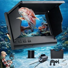 업그레이드된 수중 낚시 카메라 얼음 낚시 물고기 탐지기 수중 4.35인치 220°IPS 와이드 앵글 디스플레이 모든 캐치에서 타의 추종을 불허하는 선명도4.3인치 98.42피, 4.3in, 49.21ft