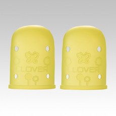【YUBU】可樂牌 Clover 日本製 頂針橡膠指套, 1個, 57-393 粉彩指套 黃 18mm
