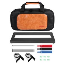 미국출고 평점4.5+ 153877 Mr.Power 38.1 x 14.5cm(15 5.7인치) 페달 보드 휴대용 0.3kg(0.6파운드) 초경량 알루미늄 합금 효과 페달보드 가