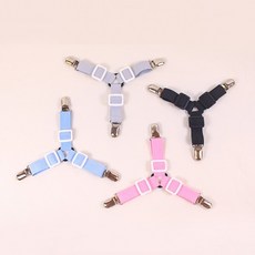 침구고정밴드 침대시트클립 매트리스이불집게 3방향밴드, 그레이, 상세페이지 참조