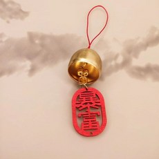 新年裝飾風鈴 許願牌店鋪進門提醒鈴鐺, 暴富 一件, 1個