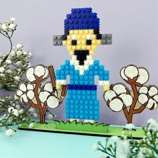 초등 한국사 연계활동 위인 만들기 디폼블럭 목화씨 문익점 스탠드 초등미술 미술교육 창체