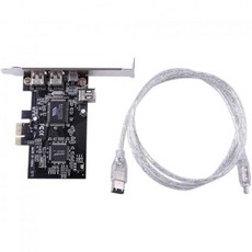 ユニティー PCIe 4ポート（3X 6ピン 1X 4ピン）Firewire 800 IEEE 1394アダプターカード 高速800Mbps 無料の6ピン-4ピンケーブル 耐久性があり、取り付けが