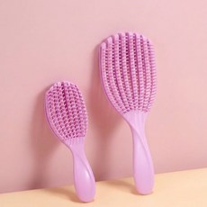 에비노 두피케어 헤어 빗 간편세척 브러쉬 대 소 세트, 1개, 쟈스민 퍼플