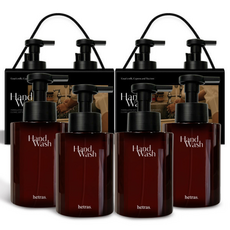 헤트라스 대용량 산양유 퍼퓸 버블 핸드워시 호텔우드, 515ml, 4개