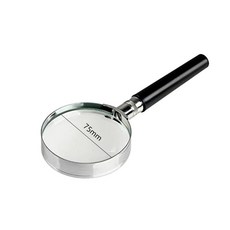 하임하이 대형 손잡이 확대경 독서용 돋보기 노안보조 확대렌즈, 1개, 75mm 1개, 75mm