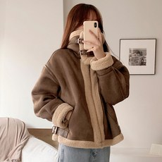 [#made]여성 클래식 하이넥 무스탕