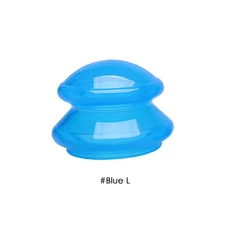 실리콘 항아리 진공 부항 치료 흡입 컵 마사지 바디 컵 안티 셀룰 라이트 캔 얼굴 바디 건강 관리를위한 마, 11 Blue L