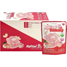 스낵스 케어베어 자일리톨 구미 복숭아맛, 35g, 8개