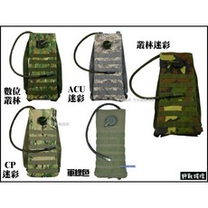 野戰搖滾-生存遊戲 MOLLE模組化戰術水袋 含3公升內水袋, 叢林蟒蛇