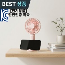 로블레 무선 탁상용 휴대용 초경량 선풍기, 브라이트 핑크, PN01