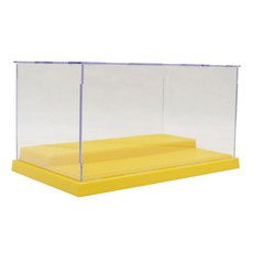 shangren 빌딩 블록 다이아몬드 벽돌 장난감 다이캐스트 자동차를 위한 명확한 진열장은 모입니다, 250x145x120mm, 플라스틱, 옐로우, 1개