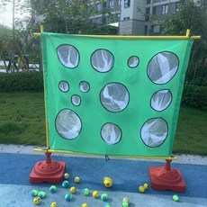 공던지기 점수판 과녁 축재 맞추기 체육활동 공놀이, 1개, 초록색 6개 대구슬 6개 중구슬 12개 소구슬