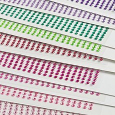 보석 스티커 비즈 크리스탈 큐빅 장식 만들기재료 4mm, 1개, 큐빅스티커4mm_스카이