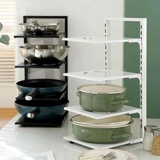 후라이팬 정리대 거치대, 플라라 후라이팬 정리대 3단 화이트