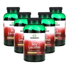 스완슨 대두 레시틴 1.2g 소프트젤 180 정, 5개, 180정