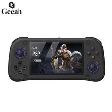 Geeah G28 PSP 휴대용 게임기 15000게임 다량 내장 레트로 게임 콘솔, 검은색 검은색