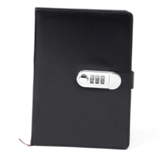 기록 이시아르 블랙 비밀번호 다이어리 노트 수첩 업무일지, 본상품