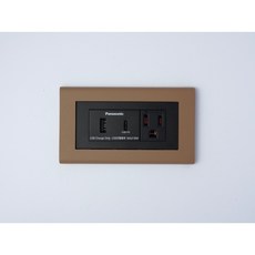 Panasonic國際牌雲雀Glatima系列開關插座面板蓋板【快速出貨】, 1個, typeC+USB加插座（黑