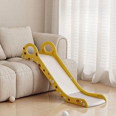 접이식 소파미끄럼틀 가정용 실내 슬라이드 침대 놀이 미니 간편, 베어 화이트 123cm