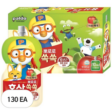 팔도 뽀로로 홍삼쏙쏙 사과매실, 100ml, 130개