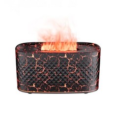 휴대용 소형 가습기 듀얼 노즐 - 대형 쿨 미스트 더블 스프레이 포트 물 부족 보호 매우 조용함 침실 식물 사무실 자동차 여행용 미니 (플레임 볼케이노)108727