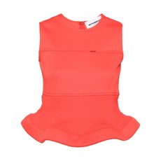 멜리타바우마이스터 페플럼 헴 민소매 탑