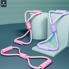 요가 필라테스 8자형 근력전신운동 밴드 홈트족 스트레칭기구 요가스트랩 스트레칭로프, 퍼플 ONE