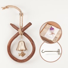 국산 참다래나무 소코뚜레 방짜유기종 선물세트 재물 풍수 인테리어 소품 개업 이사 집들이 선물 - 긴고리자석 기본제공, 소코뚜레(소) + 방짜유기종 + 선물포장