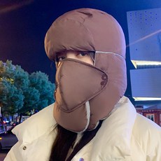 컬트 패딩 바라클라바 방한 겨울모자 후드 넥워머, Cult A3.패딩 바라클라바 브라운, 1개