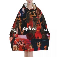 아일리바 싱어 투어 블랭킷 후디 웨어러블 대형 포켓 수면 가방 부드럽고 아늑한 원지, 1. 1