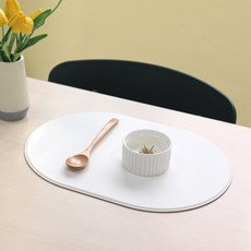 [페니체] 플랫레더트레이 테이블매트 식탁매트 쟁반 양면트레이, 1개, 400x285x40(mm), 화이트(인디핑크)