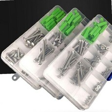 나사못 피스 앵커 분류 보관함 DIY 조립 수리 공구함 투명 정리 케이스 가정, 1개