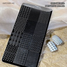 네일 템플릿 스탬핑 플레이트 세트 실리콘 스탬퍼 브러쉬 아트 스탬프 폴리쉬 전사 스텐실 꽃 기하학 도구 매니큐어, 옵션03) G8YHB1-02, 1개