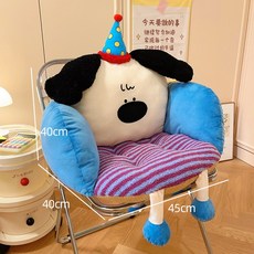 해피유통 아동용 귀여운 애니멀 디자인 소파 쿠션 편안한 쿠션 어린이 좌석 소파 인형 소파 귀여운 귀달린 소파, 40*40*45cm, 블루