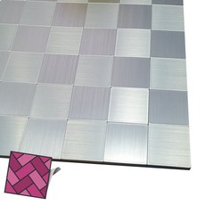 메탈 도톰한 바둑판 월타일스티커 금속 WJ12 견고한 두꺼운 스틸 41589ea 1(pc)