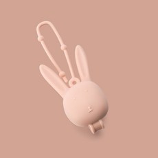 動物矽膠防掉鏈 兒童水壺繩 奶瓶防掉繩 寶寶奶嘴鏈 固齒器鍊, 1個, 粉色 兔子升級款