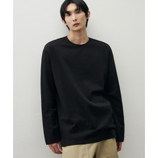 브랜드정품 드로우핏 DRAW FIT 릴렉스드 미니멀 라운드 티셔츠 BLACK 280707