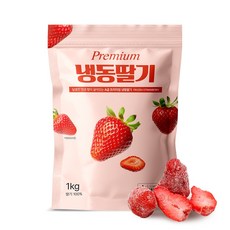 [지퍼백] 당도 높은 무첨가 100% 냉동딸기 1kg, 1개